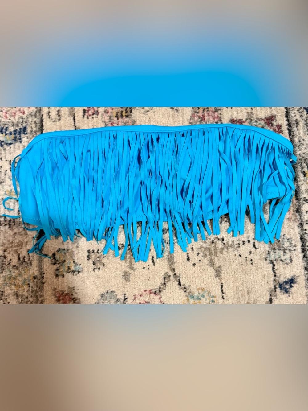 Victoria's Secret Turquoise Fringe Bandeau Swim Mini
